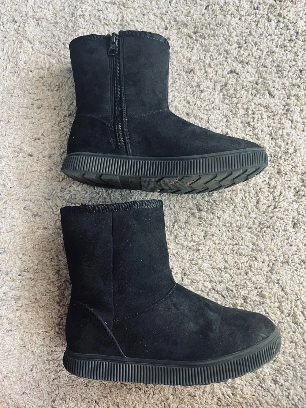 Cat & Jack Girls Arlo Black Boots - Size 13
